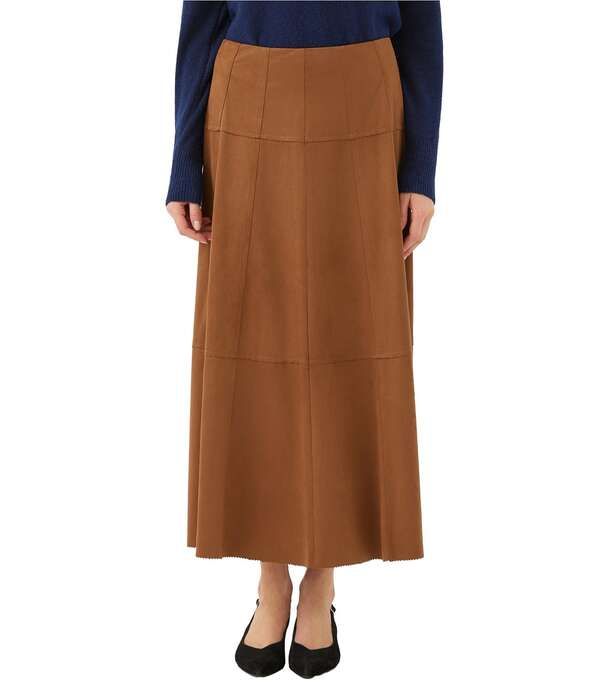 カレンケーン レディース ボトムスカート ティアード A ライン ミディ スエード Karen Kane Soft Faux Suede Aline Tie red Midi Skirt Camel 31,070円