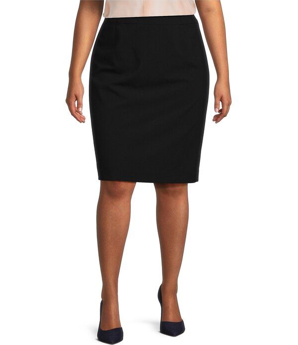 カルバンクライン レディース ボトムスカート プラスサイズ Calvin Klein Plusize High Rise Luxe Stretch Pencil Skirt Navy ネイビー