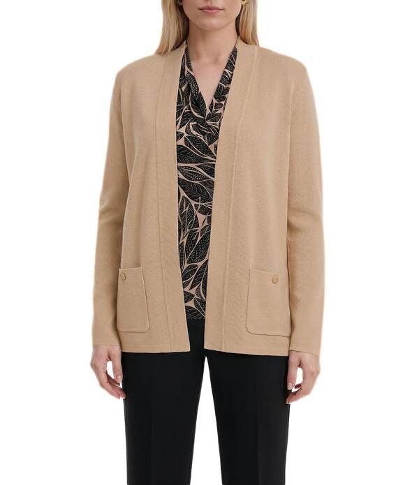 アンクライン レディース アウター ニット・セーター カーディガン Anne Klein Malibu Open Front Cardigan Latte 24,600円