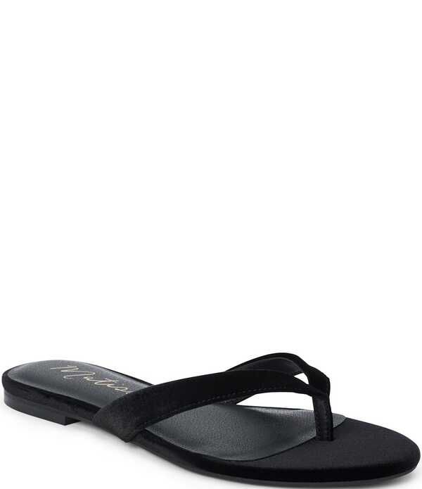 マチス レディース シューズ ヒール サンダル ベルベット Matisse Jack Thong Velvet Sandals Black Velvet Fabric ブラック