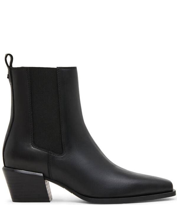 ブロンド レディース シューズ ブーツ・レインブーツ レザー ヒール Blondo Dusi Waterproof Leather Mid Heel Booties Black ブラック