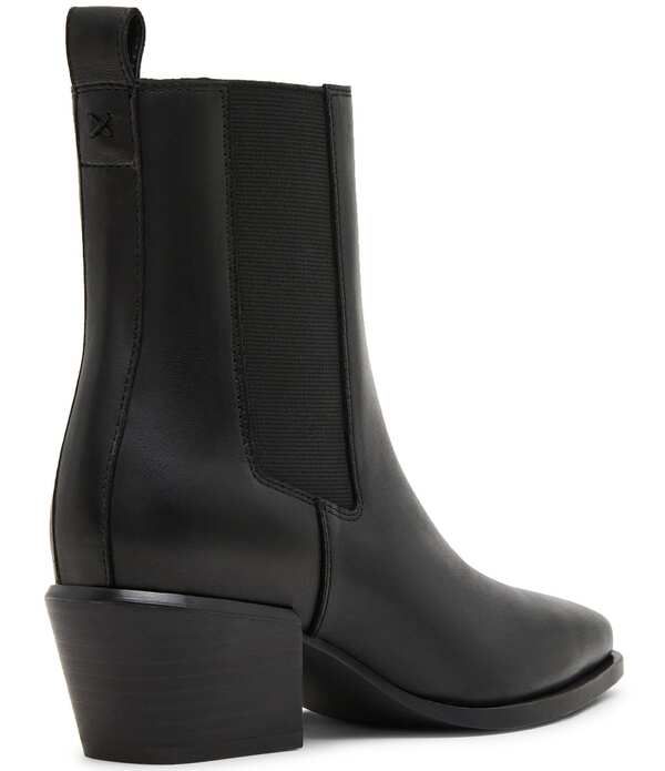 ブロンド レディース シューズ ブーツ・レインブーツ レザー ヒール Blondo Dusi Waterproof Leather Mid Heel Booties Black ブラック