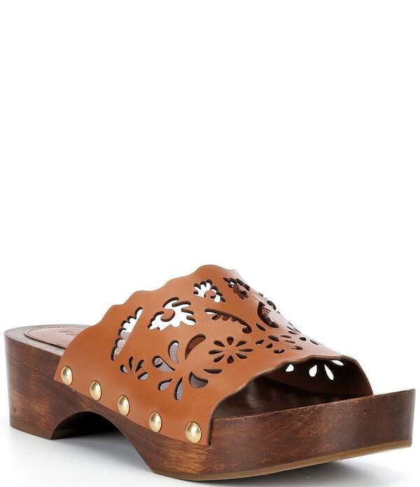 ファーム レディース シューズ サンダル レース レザー Farm Rio Lace Leather Laser Cut Studded Wood Clog Slidesand サンド 53,280円