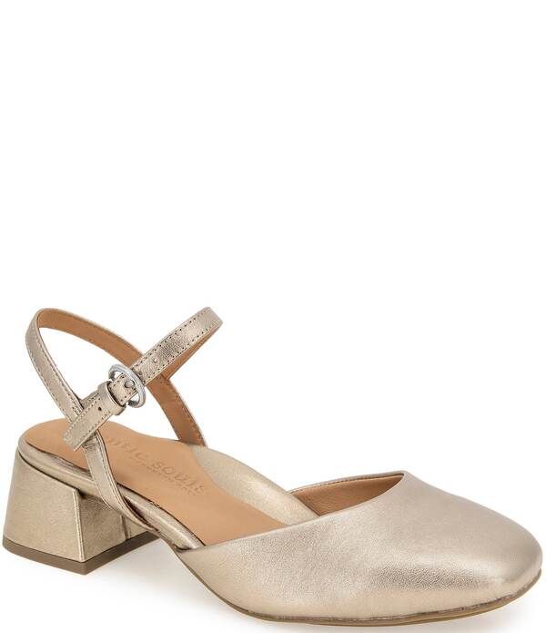 ジェントルソウルズ レディース シューズ パンプス トール アンクル レザー Gentle Souls Lucinda Metallic Leather Ankle Strapumps Gravel