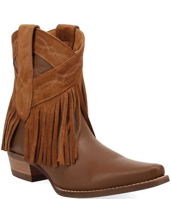 ディンゴ レディース シューズ ブーツ・レインブーツ スエード レザー フリンジ Dingo Last Ride Leather Suede Fringe Western Booties Camel