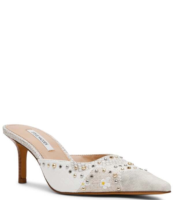 スティーブ マデン レディース シューズ サンダル プリント パッチワーク Steve Madden Alexi Studded Snake Print Multi Patchwork Mules B 27,860円