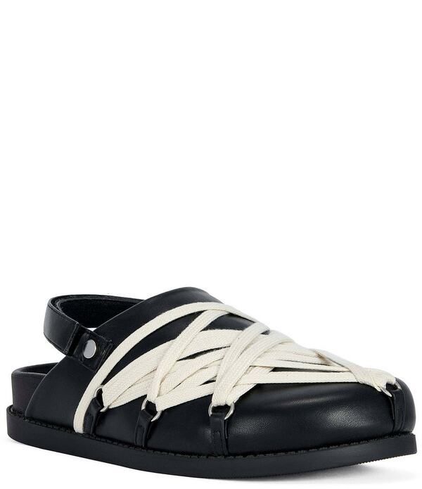 アザレア ワン レディース シューズ パンプス レース Azalea Wang Kimber Criss Cross Lace Slingback Mules Black ブラック