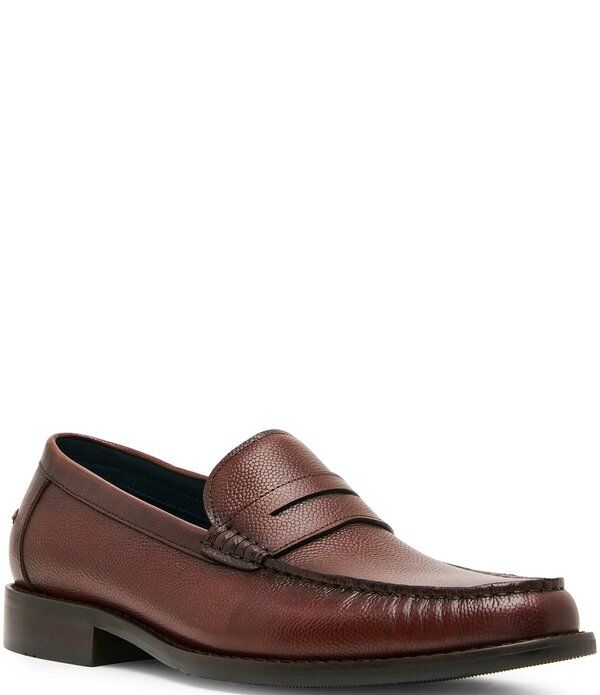 スティーブ マデン メンズ シューズ スリッポン・ローファー レザー Steve Madden Mens Duncan Tumbled Leather Penny Loafers Dark Tan タ 33,020円