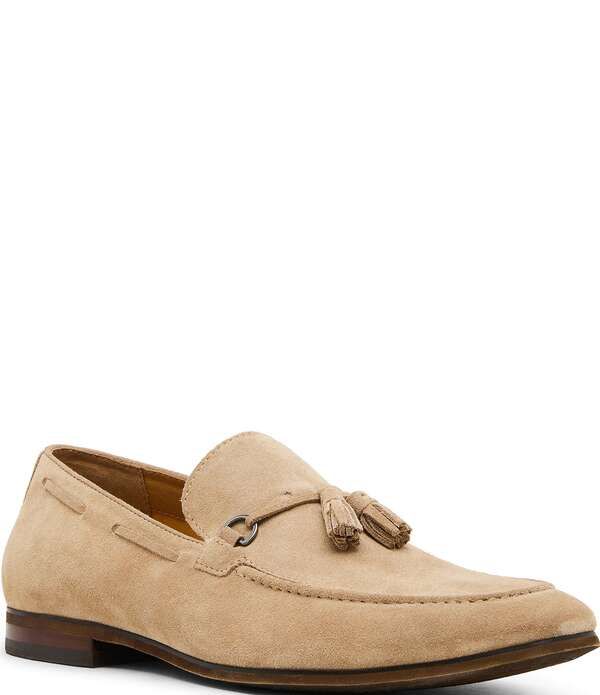 スティーブ マデン メンズ シューズ スリッポン・ローファー スエード Steve Madden Mens Lachlan Suede Tassel Dress Loafers Taupe Suede