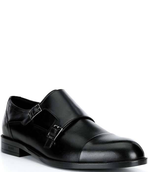 ヒューゴボス メンズ シューズ スリッポン・ローファー モンクストラップ モンク オックスフォード Hugo Boss Mens Tayil Monk Strap Oxfords Black ブラック