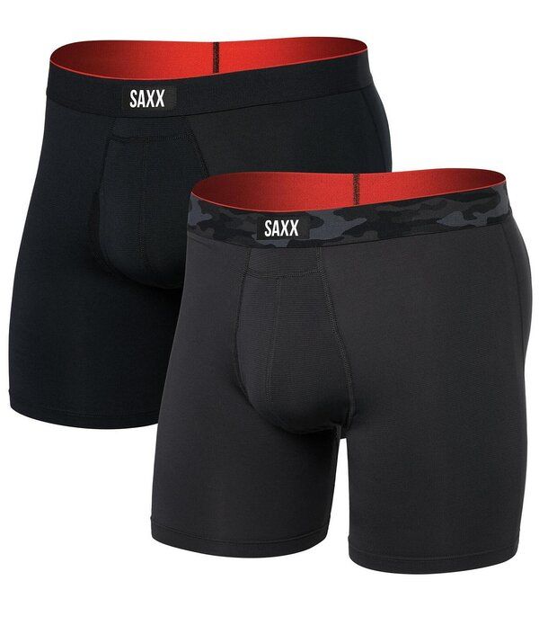サックス メンズ アンダーウェア ボクサーパンツ メッシュ SAXX MultiSport SolidCamouflage Waistband 6 Inseamesh Boxer Briefs 2Pa 13,285円