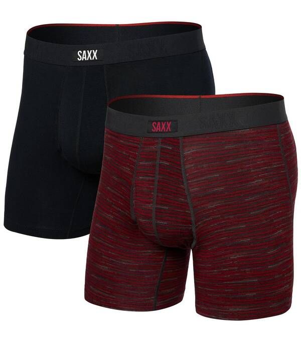 サックス メンズ アンダーウェア ボクサーパンツ SAXX Vibe Xtra SpaceDye StripeSolid 6 Inseam Boxer Briefs 2Pack Space Dye S 16,671円