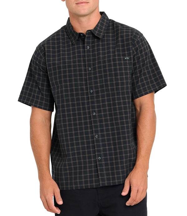 ビラボン メンズ トップス シャツ Billabong Vista Plaid Short Sleeve Woven Shirt Phantom チェック