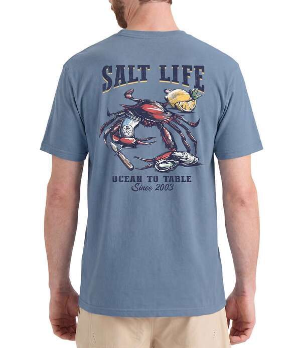 ソルトライフ メンズ トップス シャツ Salt Life Tipsy Crab Short Sleeve TShirt Windward Blue ブルーその他