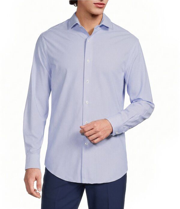 ムラノ メンズ トップス シャツ スリムフィット Murano Collezione Slim Fit Dash Stripe Long Sleeve Woven Shirt Blue ブルー 22,484円