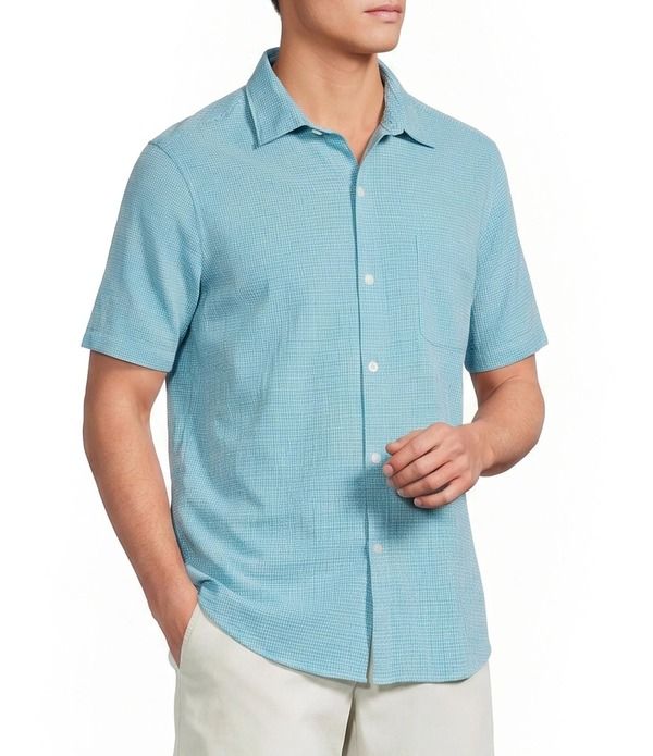 トッミーバハマ メンズ トップス シャツ Tommy Bahama Coast Sintra Stripe Short Sleeve Woven Shirtourmaline Glaze ストライプ