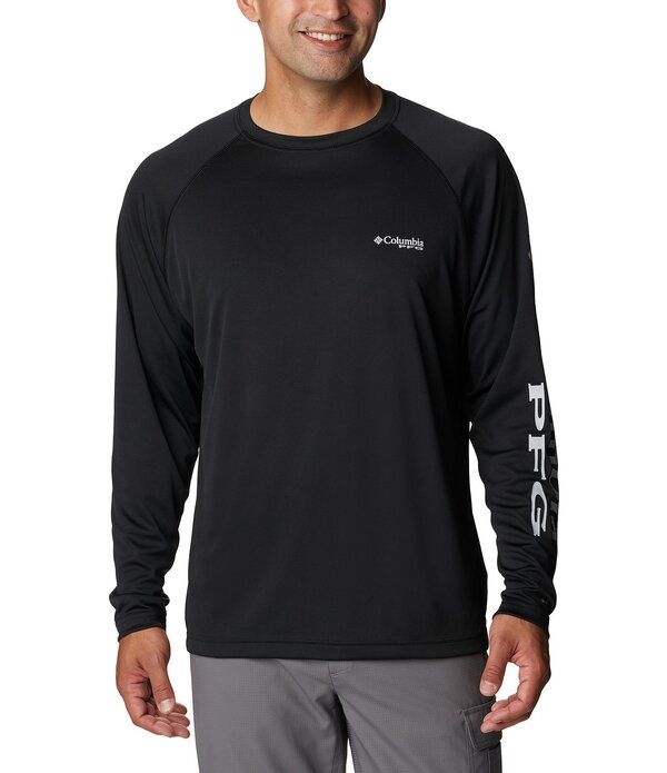 コロンビア メンズ トップス シャツ 長袖 Columbia PFG Terminal Tackle LongSleeve Rashguard TShirt BlackCool Grey ブラック