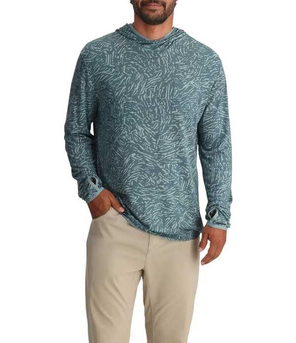 フリー フライ メンズ アウター パーカー・スウェット プリント Free Fly Bamboo Printed Lightweight Hoodie Tidal Flow Stormy Sea 18,965円