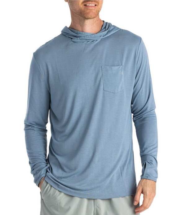 フリー フライ メンズ アウター パーカー・スウェット Free Fly Bamboo Lightweight Hoodie Blue Fog ブルー