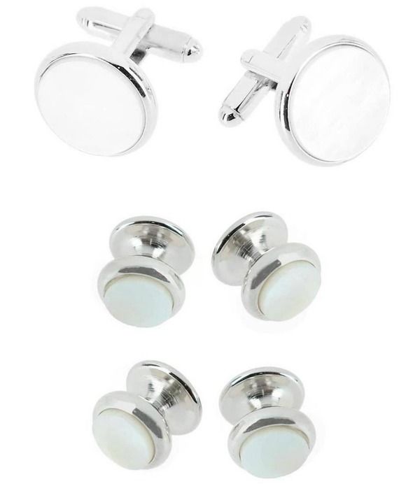 トラファルガー メンズ アクセサリー カフスボタン Trafalgar Sutton Round Mother Of Pearl Formal Cuffs Links 6Piece Set Rhodi 40,170円