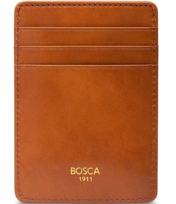 ボスカ メンズ アクセサリー 財布 レザー Bosca Old Leather Front Pocket Wallet Saddle 23,944円