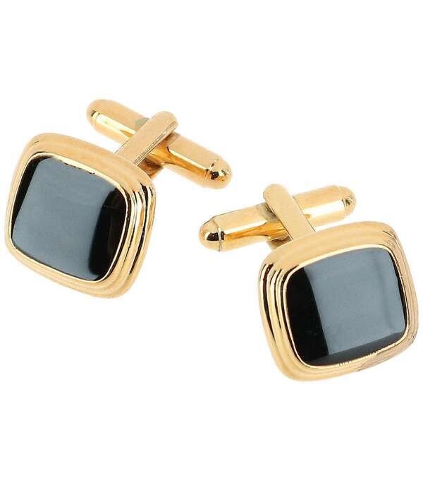 トラファルガー メンズ アクセサリー カフスボタン Trafalgar Sutton Black Lacquer Cushion Cuff Links Gold ゴールド 20,576円