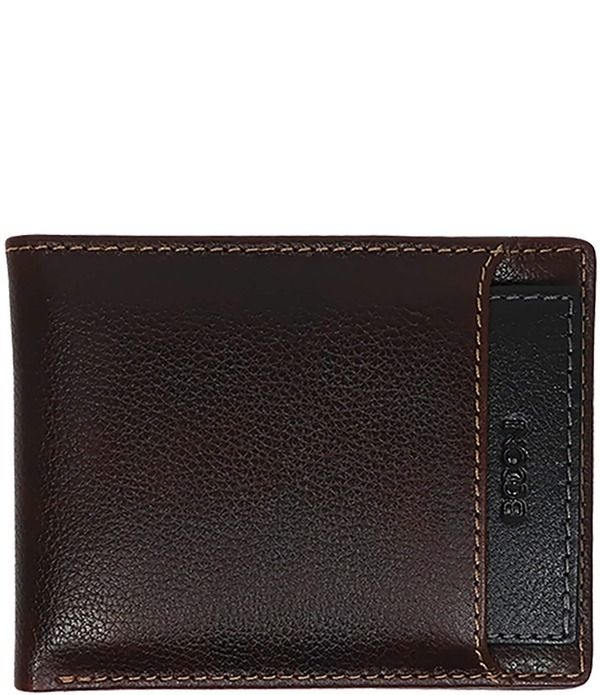 ボコニ メンズ アクセサリー 財布 レザー BOCONI Garth Bifold Leather Wallet with Card Case Insert Cognac