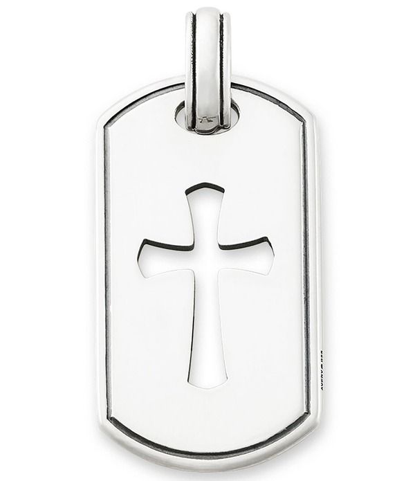 ジェームズ エイヴリー メンズ アクセサリー カフスボタン James Avery Classic Tag Cross Pendant Sterling Silver シルバー