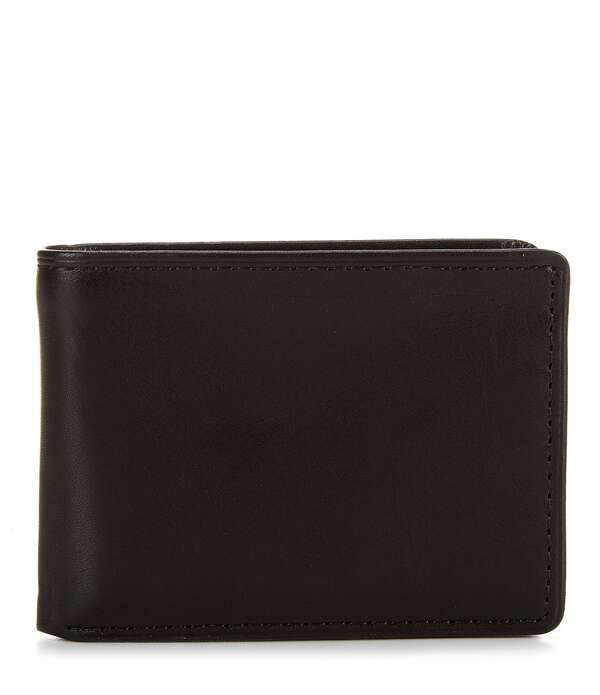 ラウンドトゥリーアンドヨーク メンズ アクセサリー 財布 レザー Roundtree Yorke Cambridge Leather Slim Wing Bifold Wallet Black ブラッ