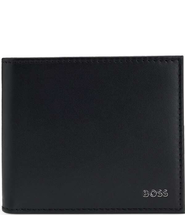 ヒューゴボス メンズ アクセサリー 財布 レザー Hugo Boss Randy Leather BiFold Wallet Black ブラック