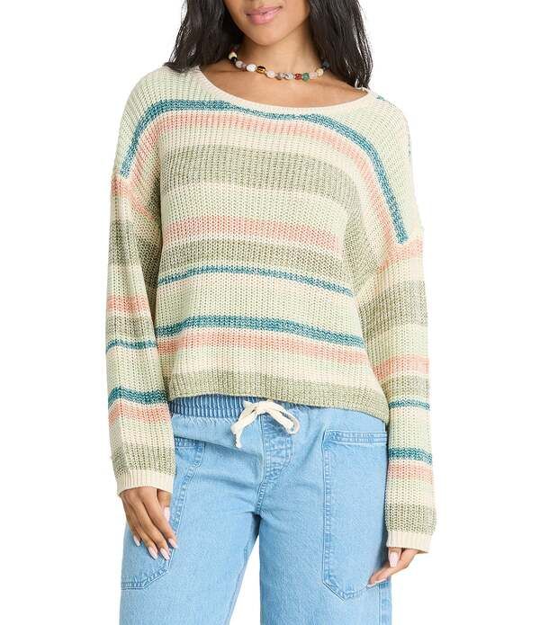 ビラボン レディース アウター ニット・セーター Billabong Lit Light Long Sleeve Sweater Smoke Green スモーク