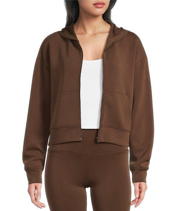 カッパーキー レディース アウター パーカー・スウェット ニット Copper Key Knit Zip Up Coordinating Hoodie Brown ブラウン