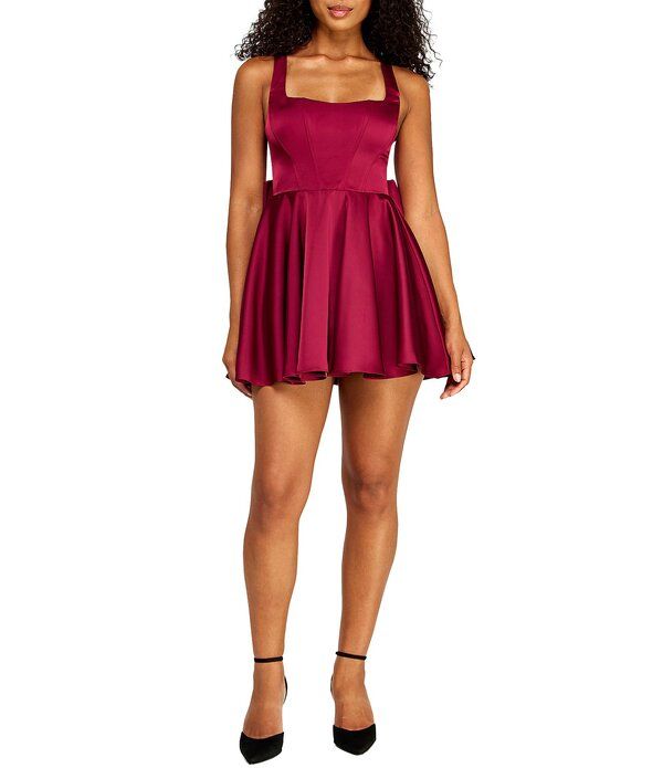 ビーダーリン レディース トップス ワンピース B Darlin Sweetheart Neck Bow Back Dress Wine ワイン