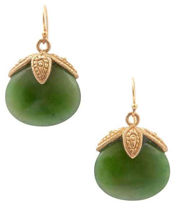 バース レディース アクセサリー ピアス・イヤリング Barse Sierra Golden And Green Jade Drop Earrings GreenGold グリーン 16,786円