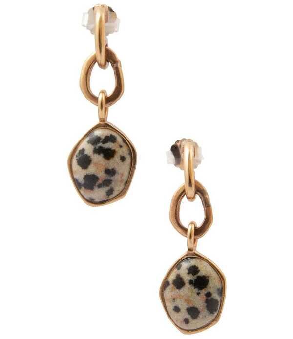 バース レディース アクセサリー ピアス・イヤリング Barse Golden Andalmation Jasper Sac red Earth Drop Earrings Gold ゴールド