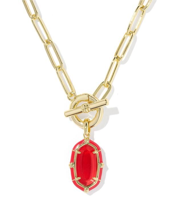 ケンドラスコット レディース アクセサリー ネックレス・チョーカー レース Kendra Scott Elisa Enamel Game Day Link And Chain Short Pendan