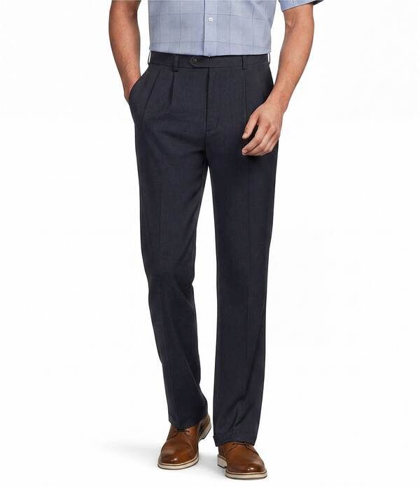 ラウンドトゥリーアンドヨーク メンズ ボトムス カジュアルパンツ プリーツ Roundtree Yorke TravelSmart Luxury Gabardine Ultimate Comfort