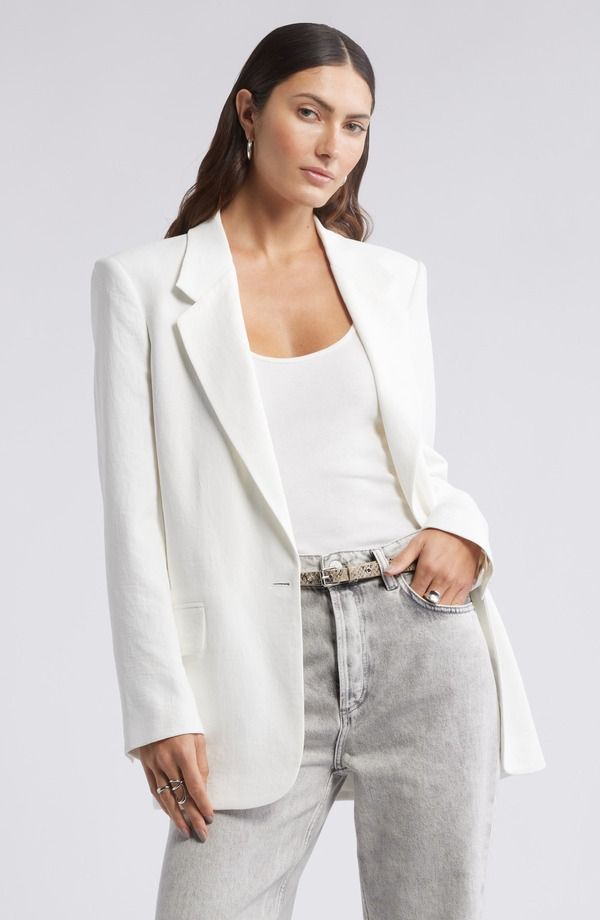 オープンエディット レディース アウター コート ブレザー Open Edithe Curatorelaxed Blazer IVORY アイボリー