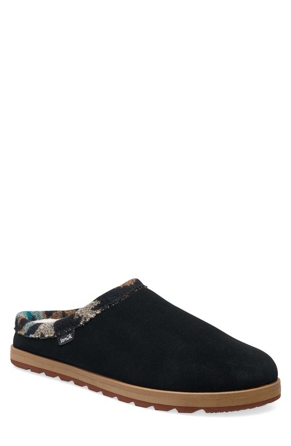 サヌーク メンズ シューズ サンダル Sanuk Yoga Cloud Lounger Slipper Men BLACK SUEDE ブラック