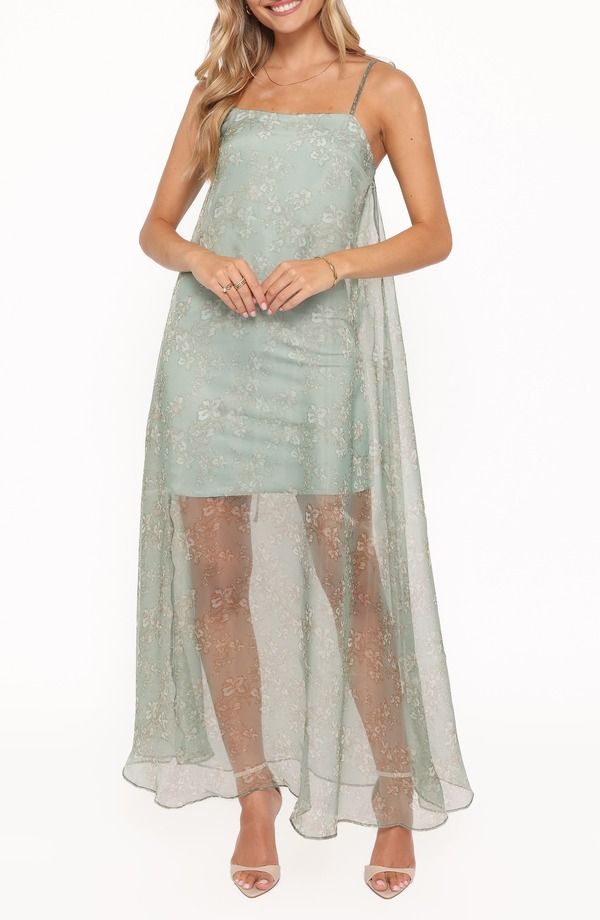 ペタルアンドパップ レディース トップス ワンピース シフォン フラワー柄 オーバーレイ フラワー Petal Pup Erika Floral Chiffon Overlay Cocktail Dr
