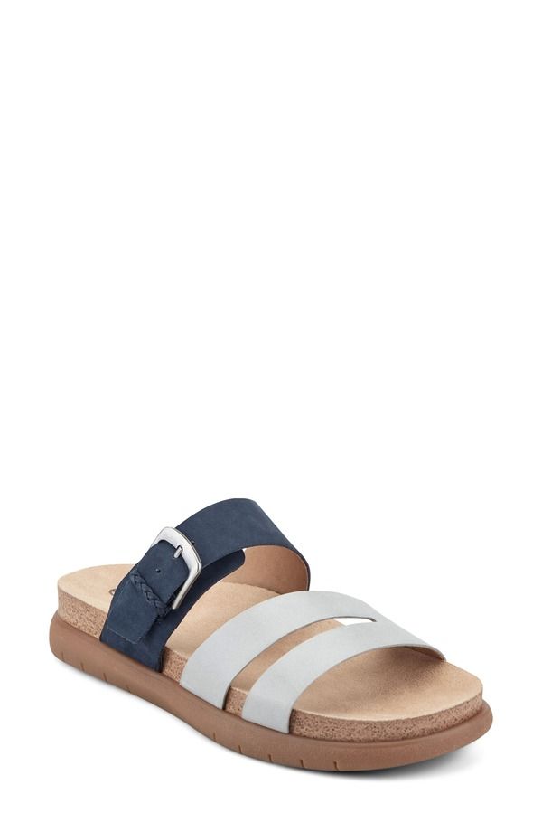 アース レディース シューズ サンダル Earth Ayden Slide Sandal Women DARK BLUE ブルー