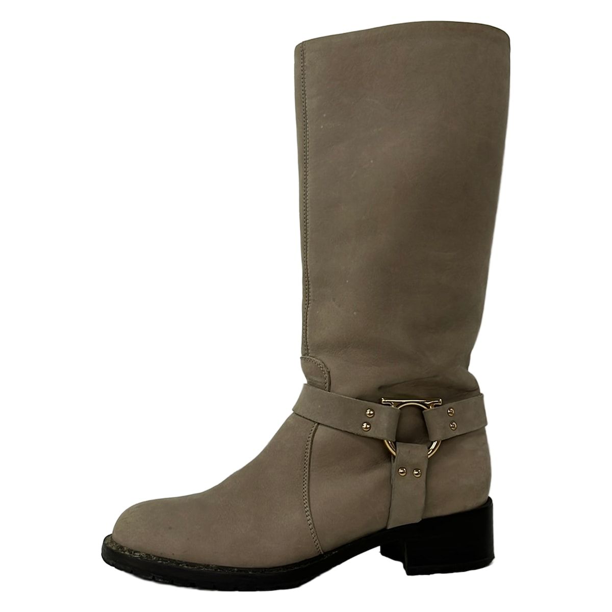 FERRAGAMO/SalvatoreFerragamo(サルバトーレフェラガモ) ロングブーツ 5 1/2 C レディース - グレーベージュ ガンチーニ