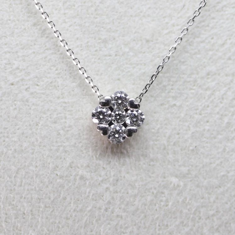 ポンテヴェキオ ネックレス Pt999×Pt850 ダイヤモンド 0.25ct プラチナ Ponte Vecchio /24-1712