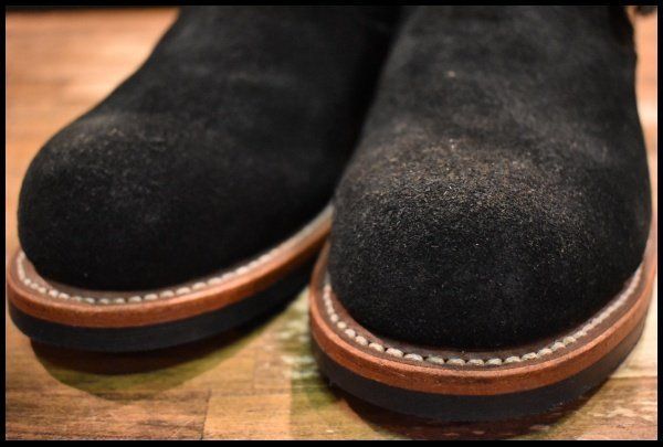 【7E 美品 黒タグ】Chippewa チペワ 1901M70 黒スエード ショートエンジニア ブラックオデッサリバース 黒 ブーツ HOPESMORE【GG472】