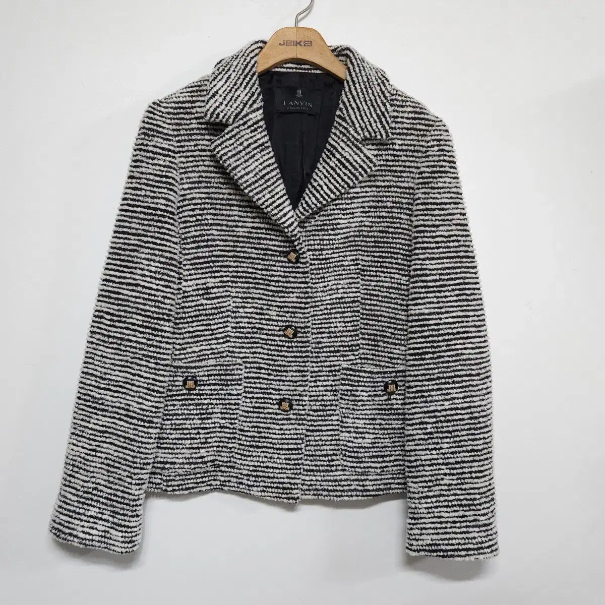 ランバンコレクション ハン 한섬 ツイード ジャケット ブラック＆ホワイト 29,959円