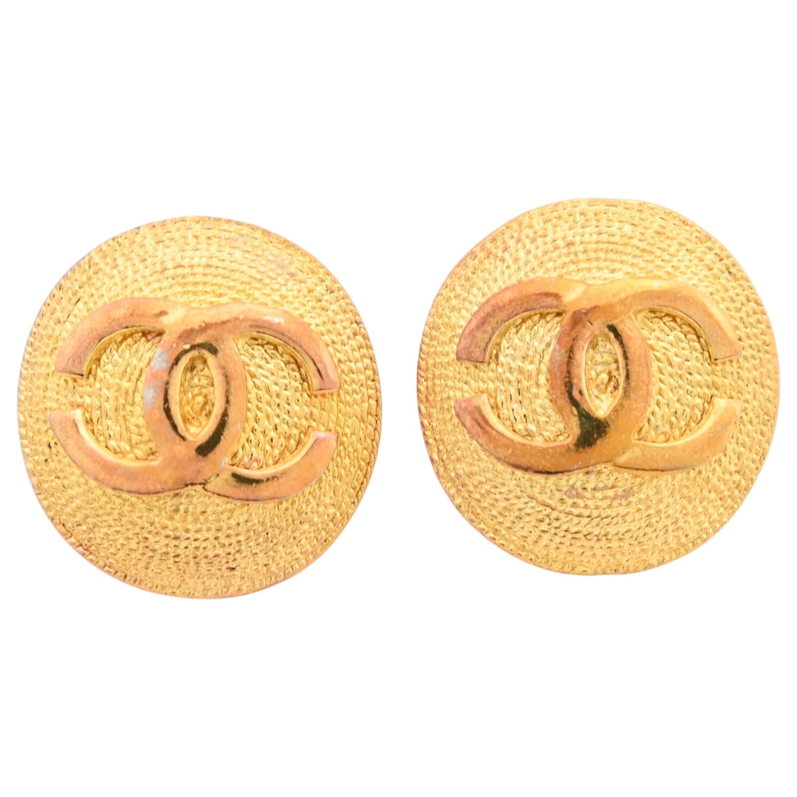 【中古】シャネル イヤリング ココマーク ロゴ ラウンド アクセサリー Aランク ch9726bf