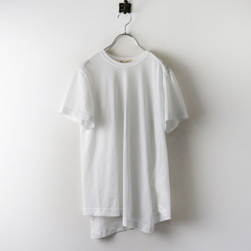2025SS コムデギャルソン COMME des GARCONS AD2024 メッシュカットソー XS ホワイト／トップス 半袖 Tシャツ【2400015089171】