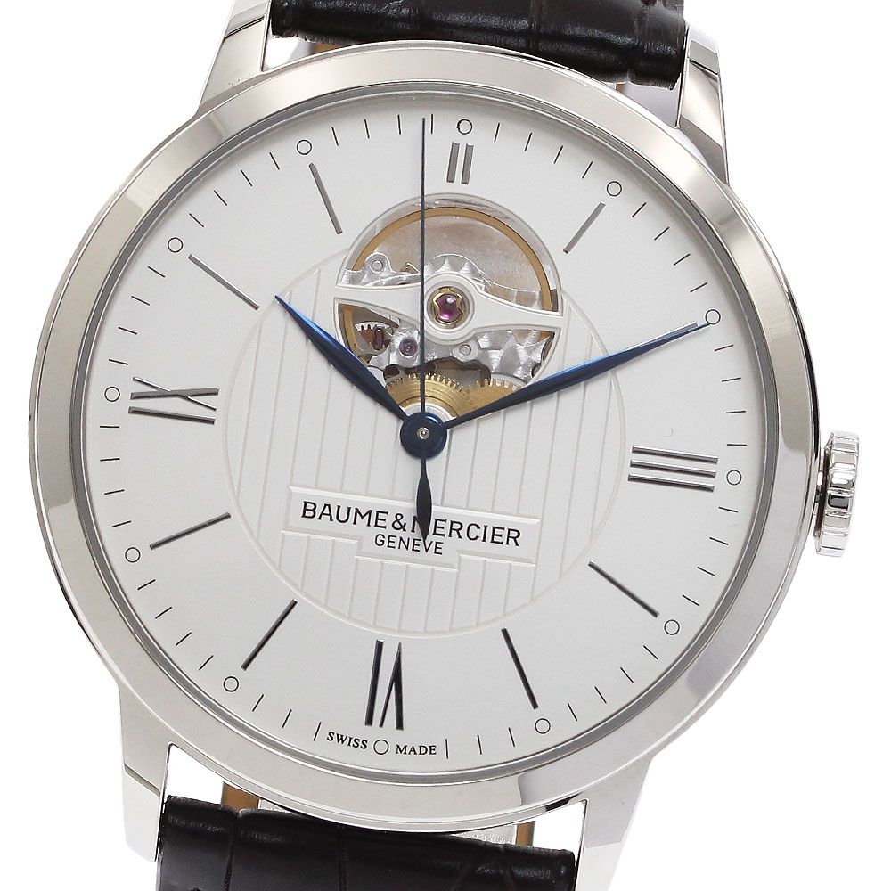 ボーム＆メルシェ Baume & Mercier 65802/M0A10274 クラシマ オープンバランス 自動巻き メンズ 良品 _972436 79,750円