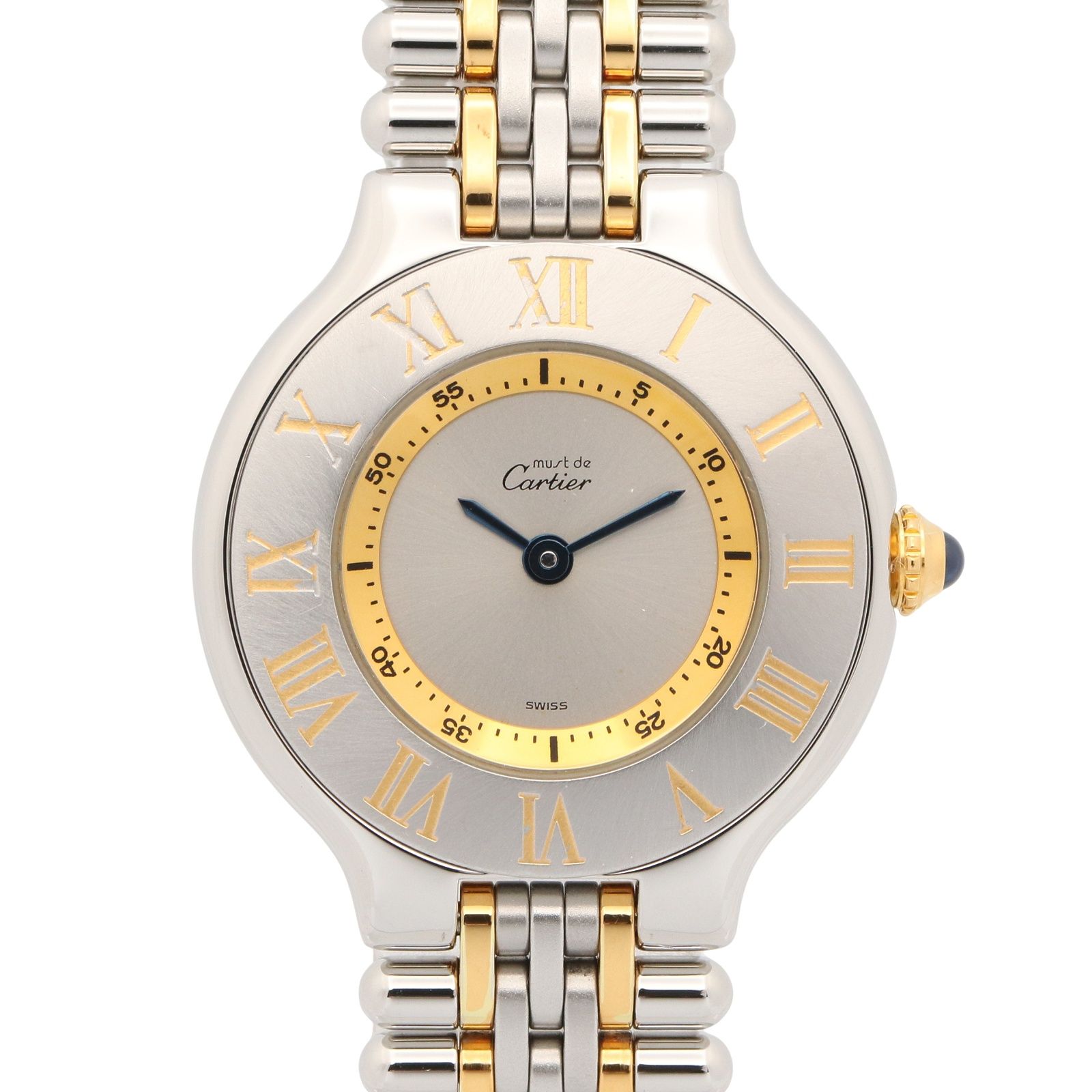 カルティエ CARTIER 腕時計 マスト21 ヴァンティアン SM W10073F4 シルバー GP（ゴールドメッキ） ステンレススチール マスト21 ヴァンティアン SM レディース Used A