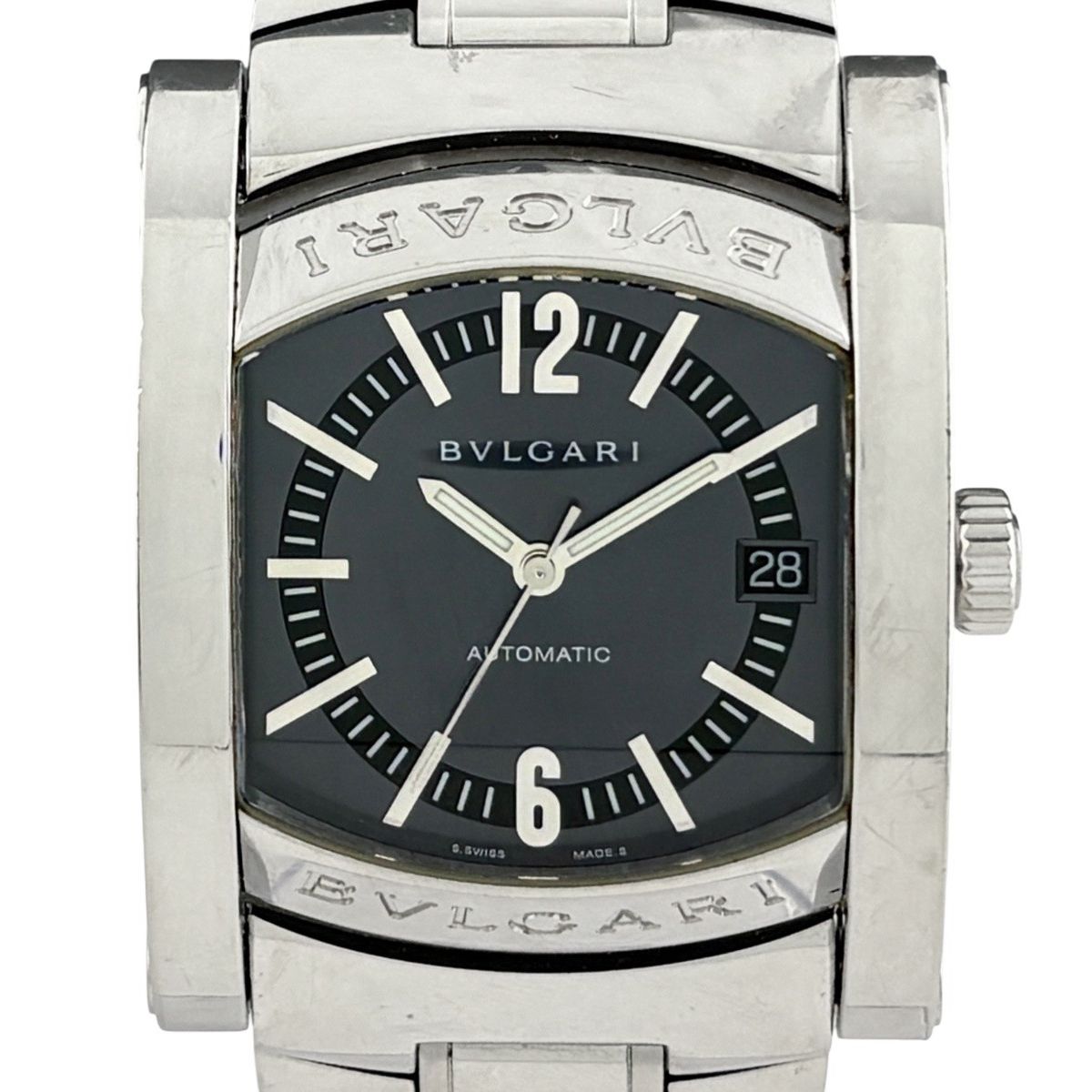 ブルガリ BVLGARI アショーマ AA44S 腕時計 SS 自動巻き グレー系 メンズ 【中古】 77,000円